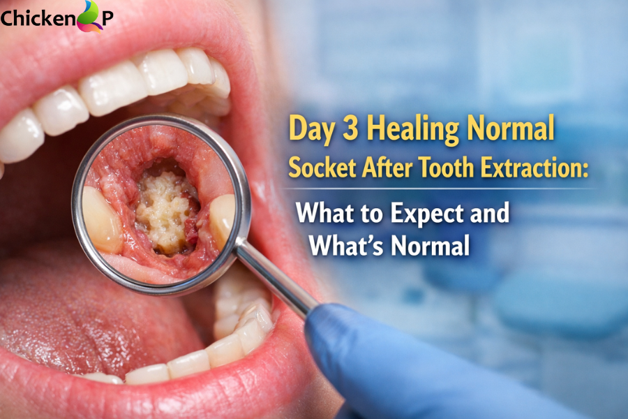 day 3 healing normal socket after tooth extraction