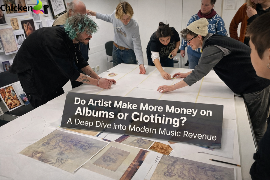do artist make more money on albums or clothing