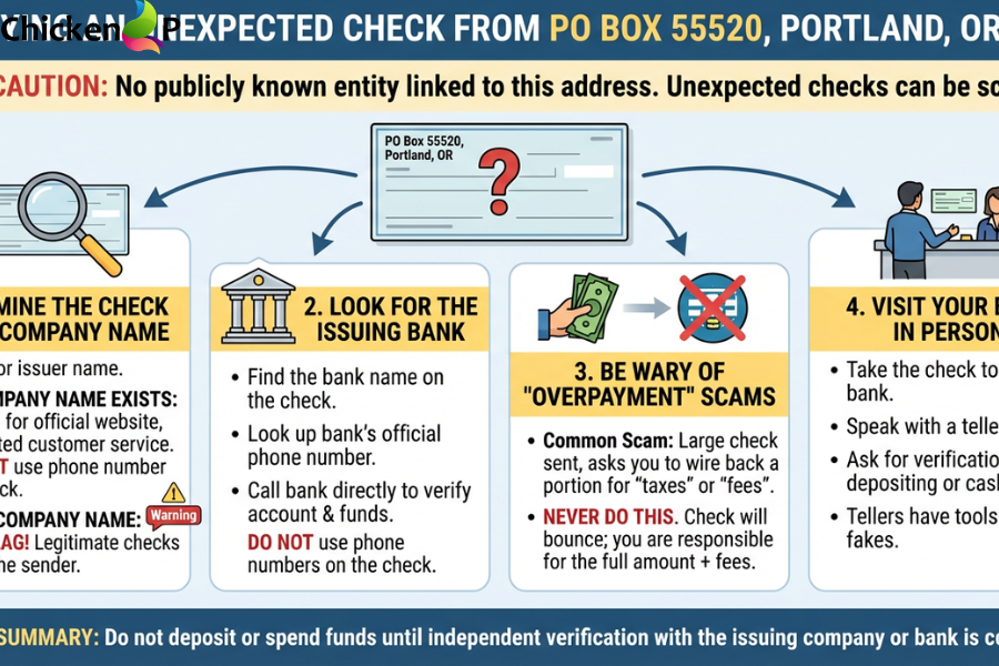 po box 55520 portland oregon pay to the order of