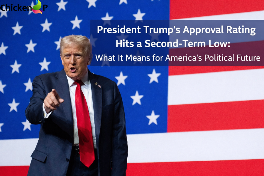 president trump's approval rating hits a second-term low