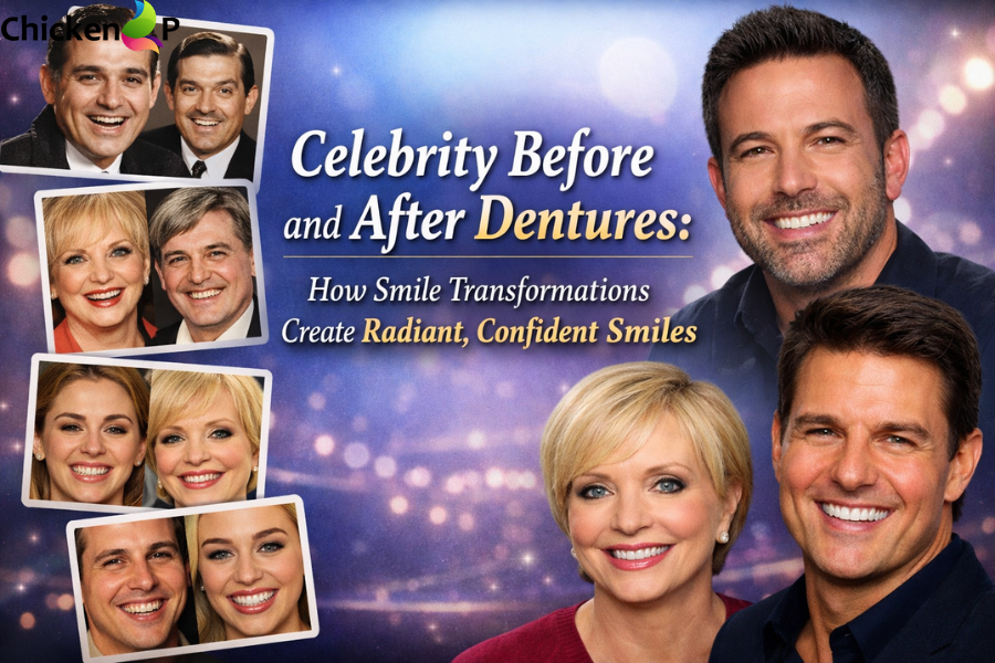 celebrity before and after dentures