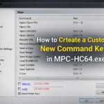how to crteate a custom new command key in mpc-hc64.exe​