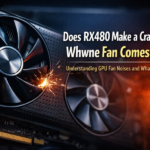 does rx480 make a crack sound whwne fan comes on​